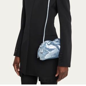 Mansur Gavriel mini cloud clutch in ice